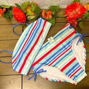 Art class girls two piece striped bathing suit - size XL 14/16 - new with tags